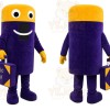 Purple Travel Suitcase Mascot Costume for Events and Promotions