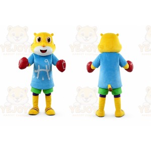 Yellow Hippopotamus Mascot Costume for Children's Events