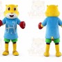 Yellow Hippopotamus Mascot Costume for Children's Events