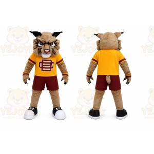 Brown Wildcat Mascot Costume for School Events