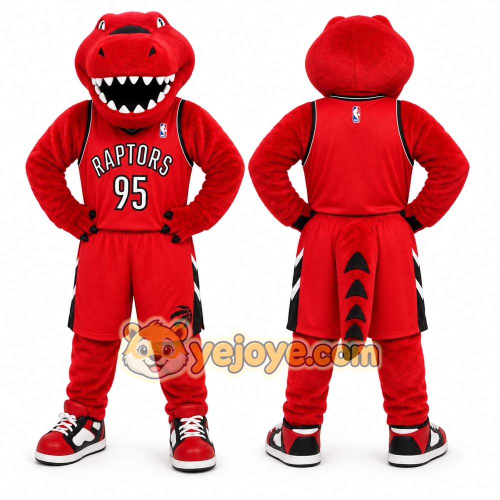 Red Dinosaur Mascot Costume for Sports Events Red Dinosaur Mascot Costume for Sports Events