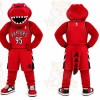 Red Dinosaur Mascot Costume for Sports Events