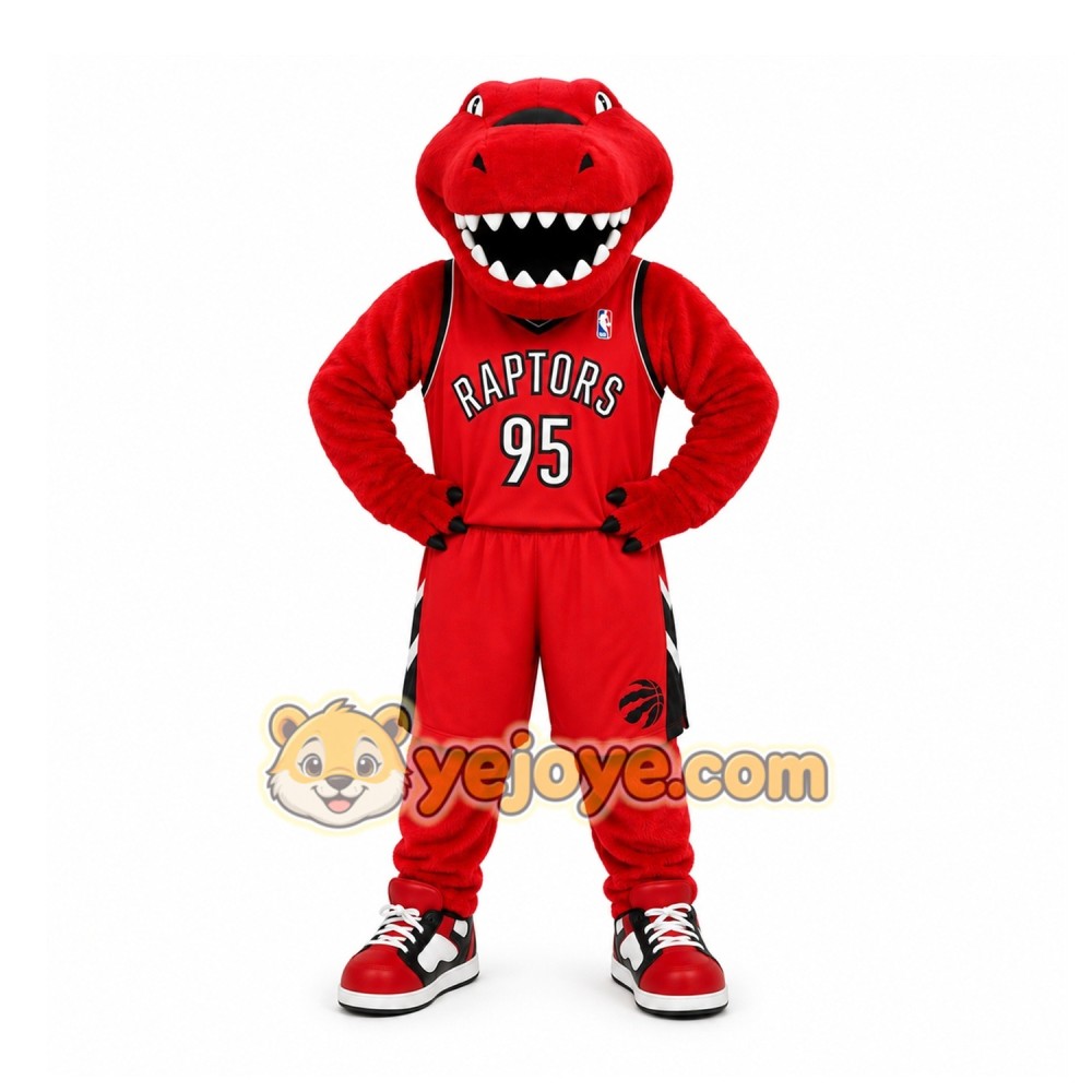 Red Dinosaur Mascot Costume for Sports Events Red Dinosaur Mascot Costume for Sports Events