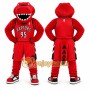 Red Dinosaur Mascot Costume for Sports Events