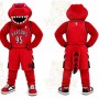 Red Dinosaur Mascot Costume for Sports Events