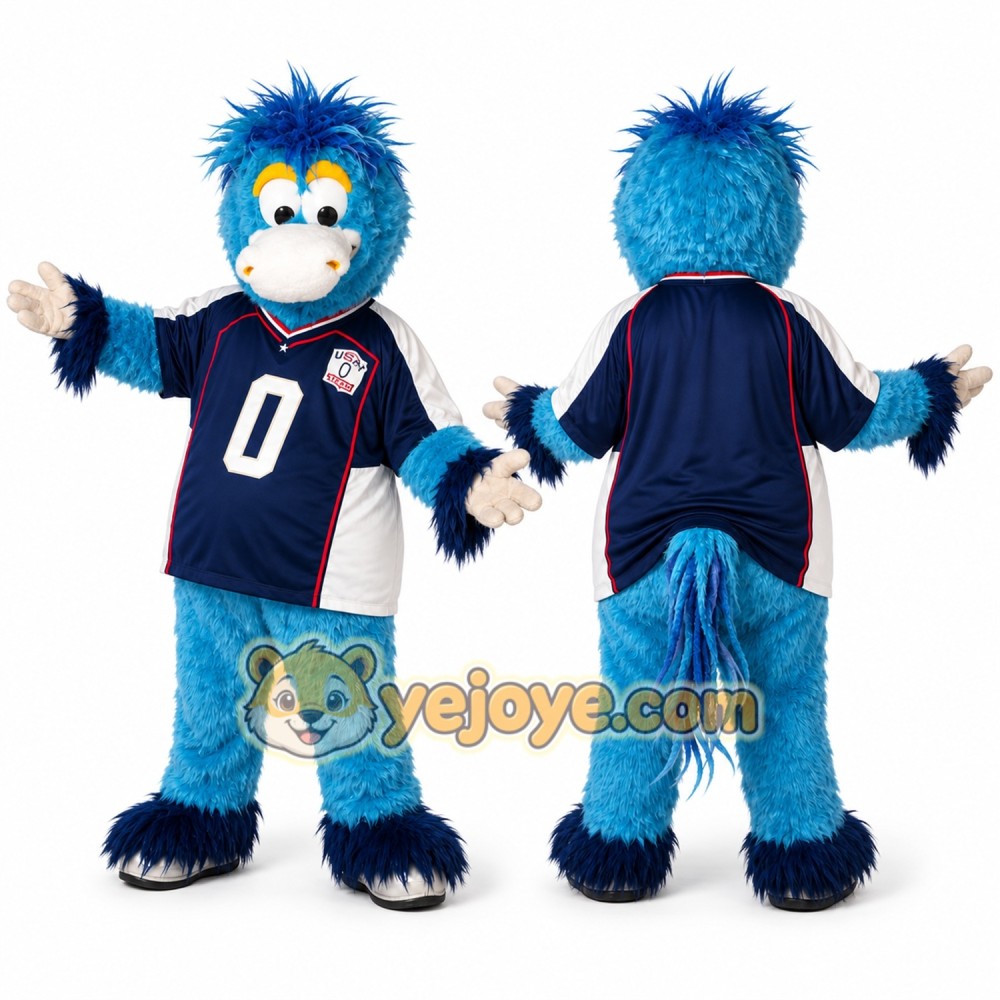 Blue Monster Mascot Costume for Sports Events Blue Monster Mascot Costume for Sports Events