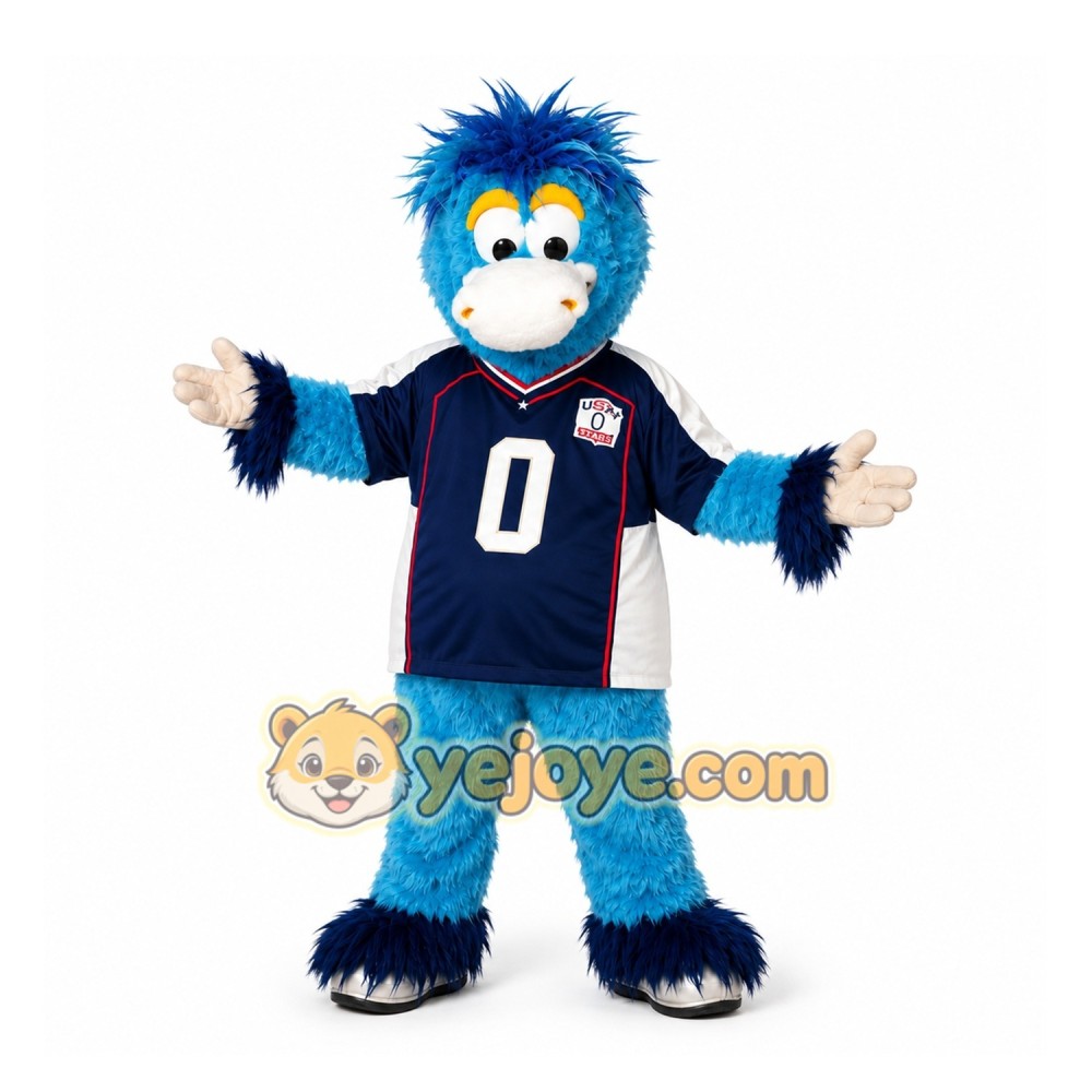 Blue Monster Mascot Costume for Sports Events Blue Monster Mascot Costume for Sports Events