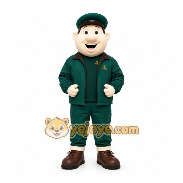 Green Man Mascot Costume for Corporate Events