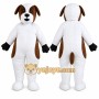 White Dog Mascot Costume for Events and Promotions