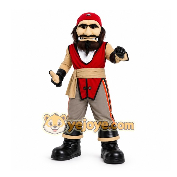 Red Pirate Mascot Costume for School Events
