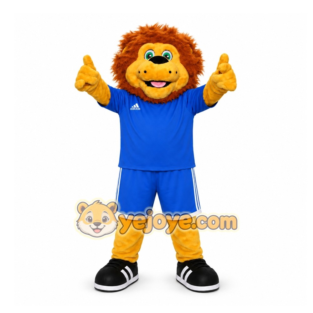 Blue Lion Mascot Costume for Sports Events Blue Lion Mascot Costume for Sports Events