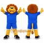 Blue Lion Mascot Costume for Sports Events