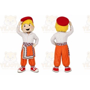 Orange Boy Mascot Costume for Events and Promotions
