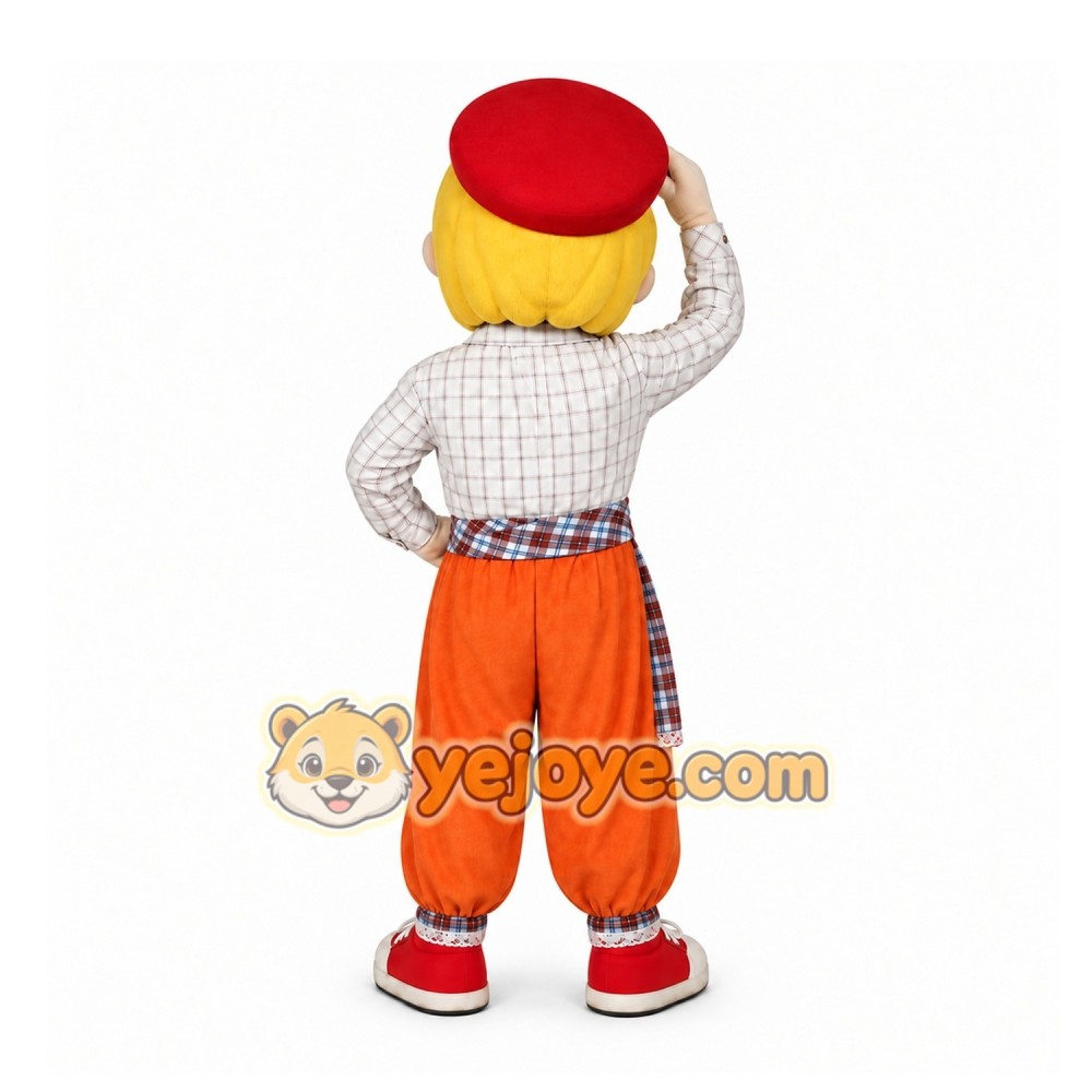 Orange Boy Mascot Costume for Events and Promotions
