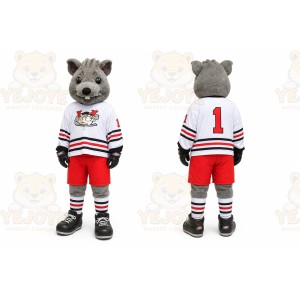 Gray Mouse Mascot Costume for Sports Events