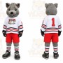 Gray Mouse Mascot Costume for Sports Events