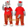Red Wolf Mascot Costume for Sports Events Red Wolf Mascot Costume for Sports Events