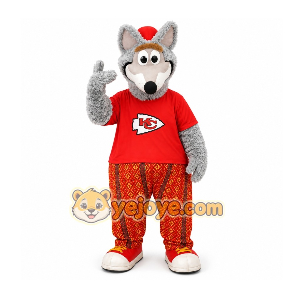 Red Wolf Mascot Costume for Sports Events Red Wolf Mascot Costume for Sports Events
