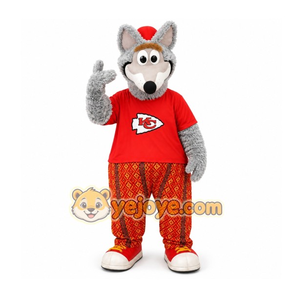 Red Wolf Mascot Costume for Sports Events Red Wolf Mascot Costume for Sports Events