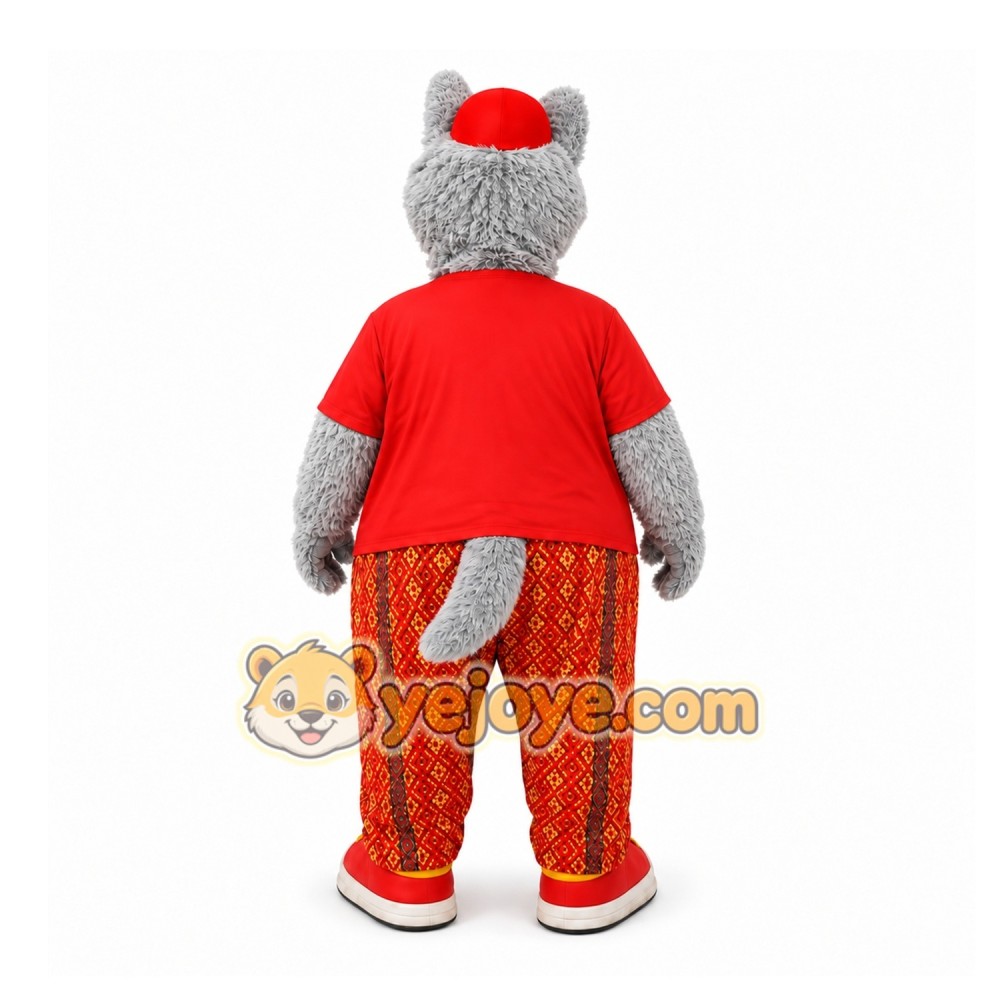 Red Wolf Mascot Costume for Sports Events Red Wolf Mascot Costume for Sports Events