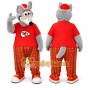 Red Wolf Mascot Costume for Sports Events