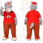 Red Wolf Mascot Costume for Sports Events