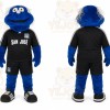 Blue Monster Mascot Costume for Sports Events