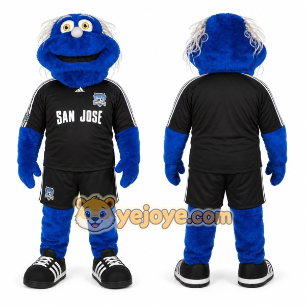 Blue Monster Mascot Costume for Sports Events