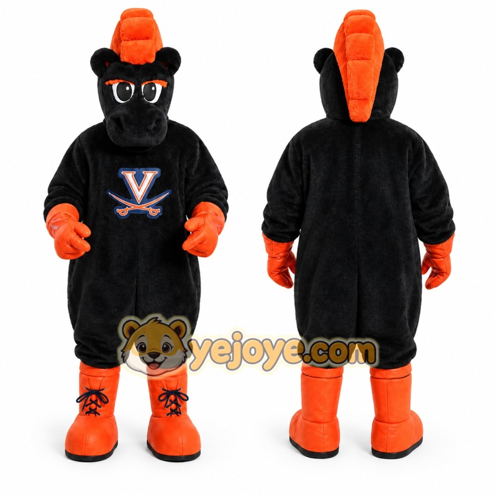Black Horse Mascot Costume for Sports Events Black Horse Mascot Costume for Sports Events
