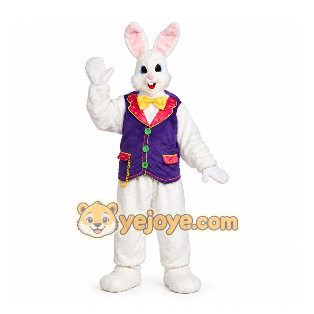 White Rabbit Mascot Costume for Holiday Events White Rabbit Mascot Costume for Holiday Events