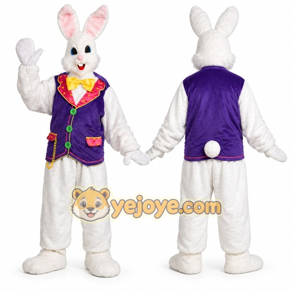 White Rabbit Mascot Costume for Holiday Events