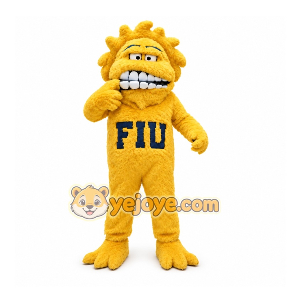 Yellow Monster Mascot Costume for Sports Events Yellow Monster Mascot Costume for Sports Events