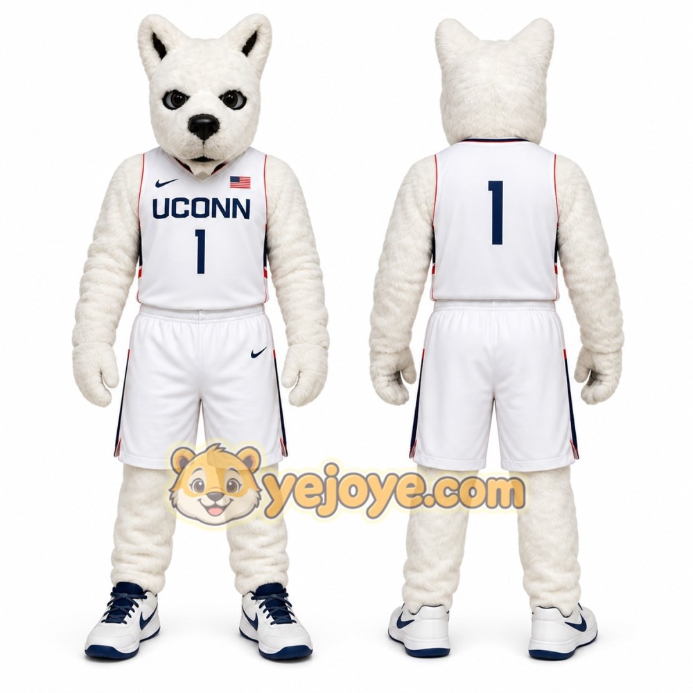 White Dog Mascot Costume for Sports Events White Dog Mascot Costume for Sports Events