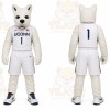 White Dog Mascot Costume for Sports Events