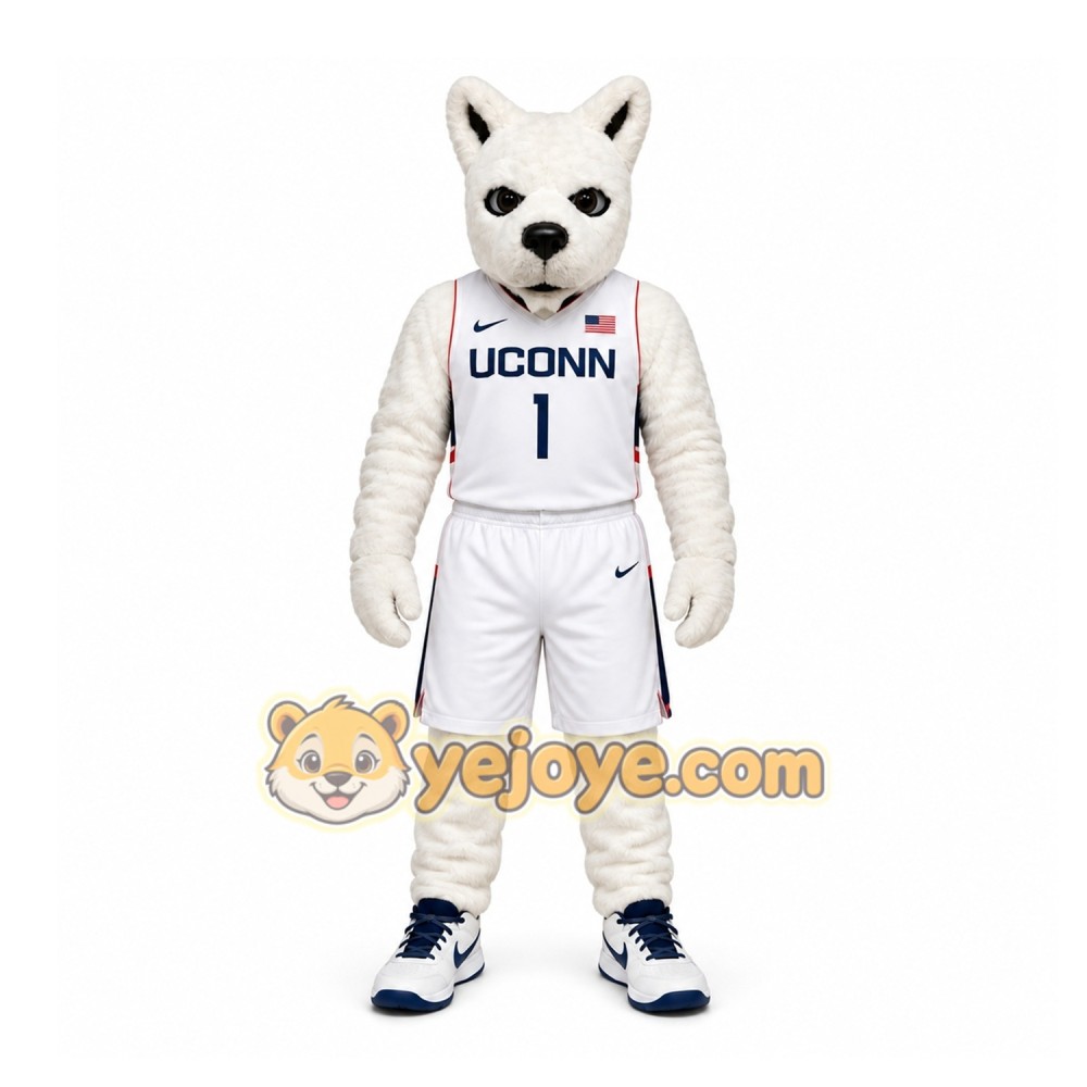 White Dog Mascot Costume for Sports Events White Dog Mascot Costume for Sports Events