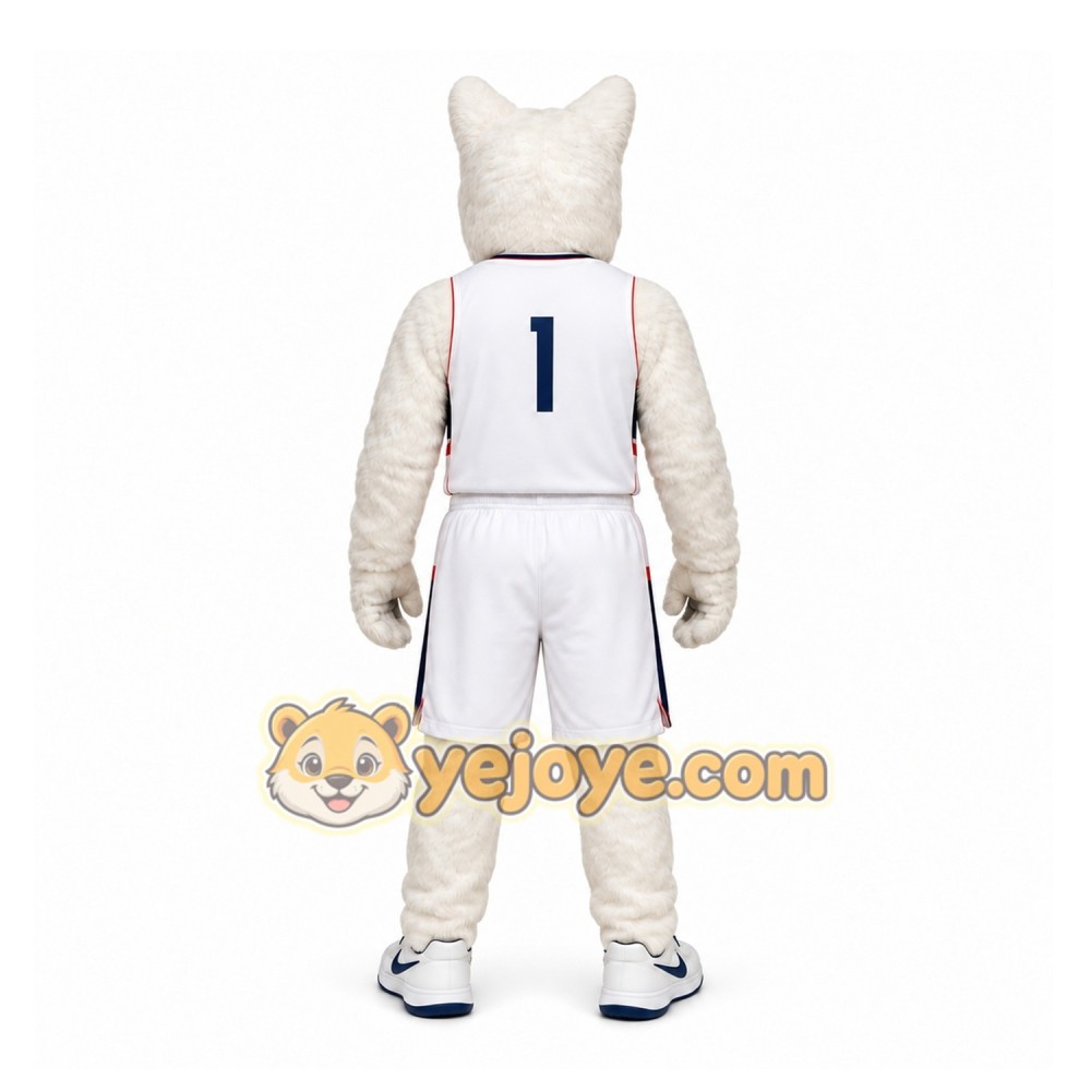 White Dog Mascot Costume for Sports Events White Dog Mascot Costume for Sports Events