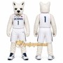 White Dog Mascot Costume for Sports Events