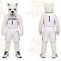 White Dog Mascot Costume for Sports Events