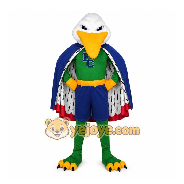Green Eagle Mascot Costume for School Events