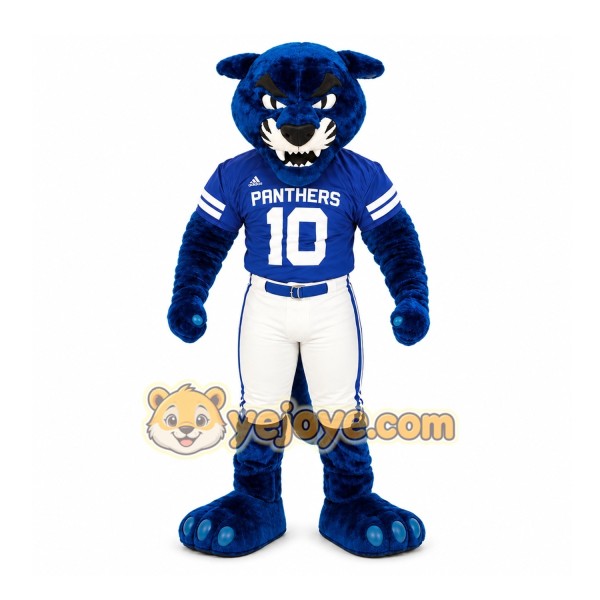 Blue Panther Mascot Costume for Sports Events