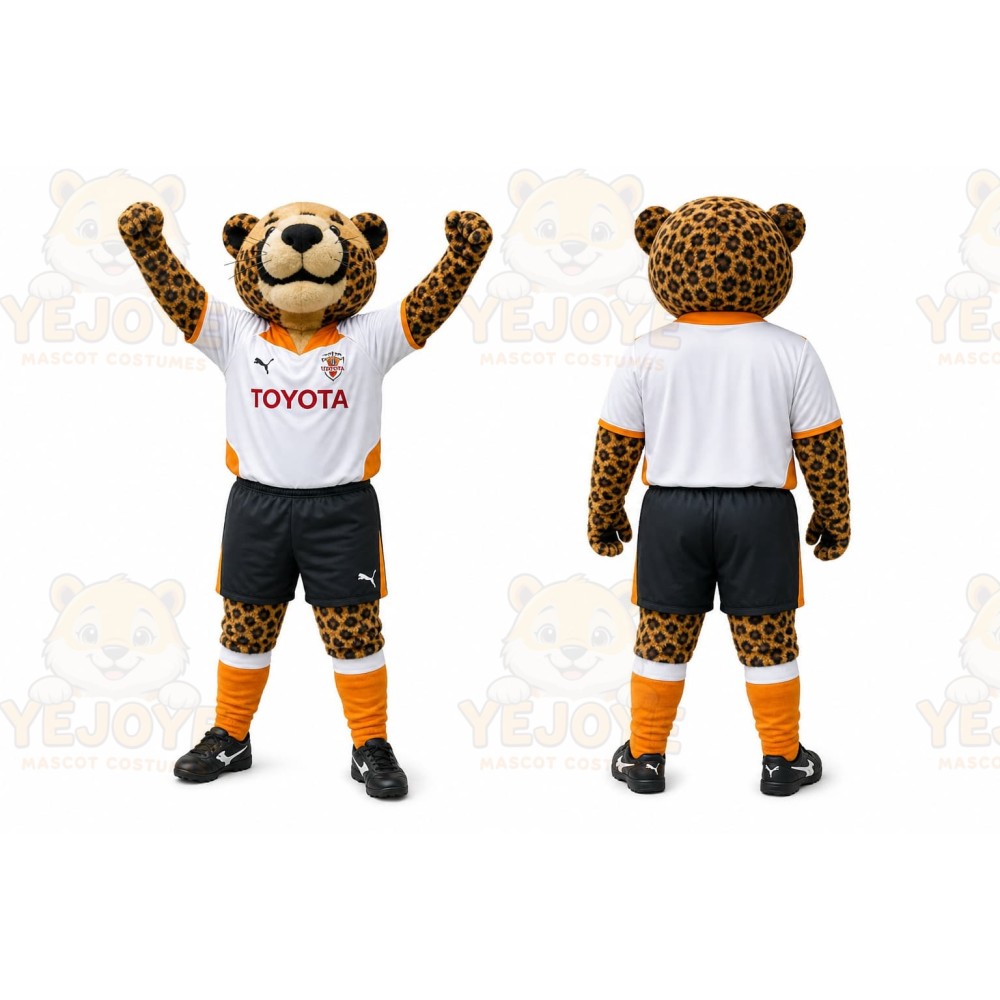 Brown Leopard Mascot Costume for Sports Events