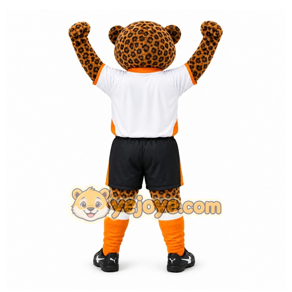 Brown Leopard Mascot Costume for Sports Events Brown Leopard Mascot Costume for Sports Events