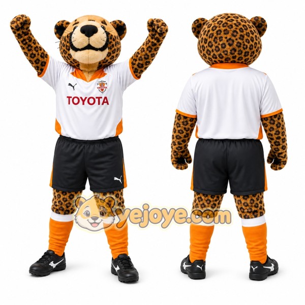 Brown Leopard Mascot Costume for Sports Events