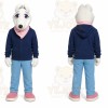 White Mouse Mascot Costume for Children's Events