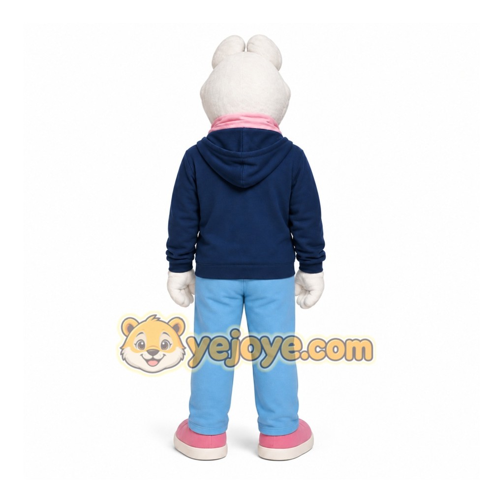 White Mouse Mascot Costume for Children's Events