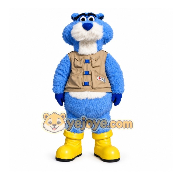 Blue Bear Mascot Costume for Events and Promotions