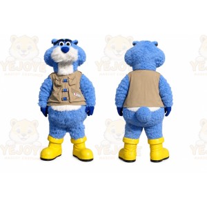 Blue Bear Mascot Costume for Events and Promotions