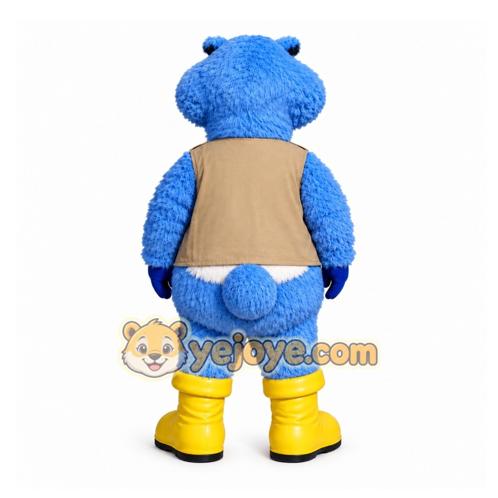 Blue Bear Mascot Costume for Events and Promotions