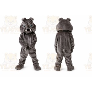 Gray Bulldog Mascot Costume for Events and Promotions