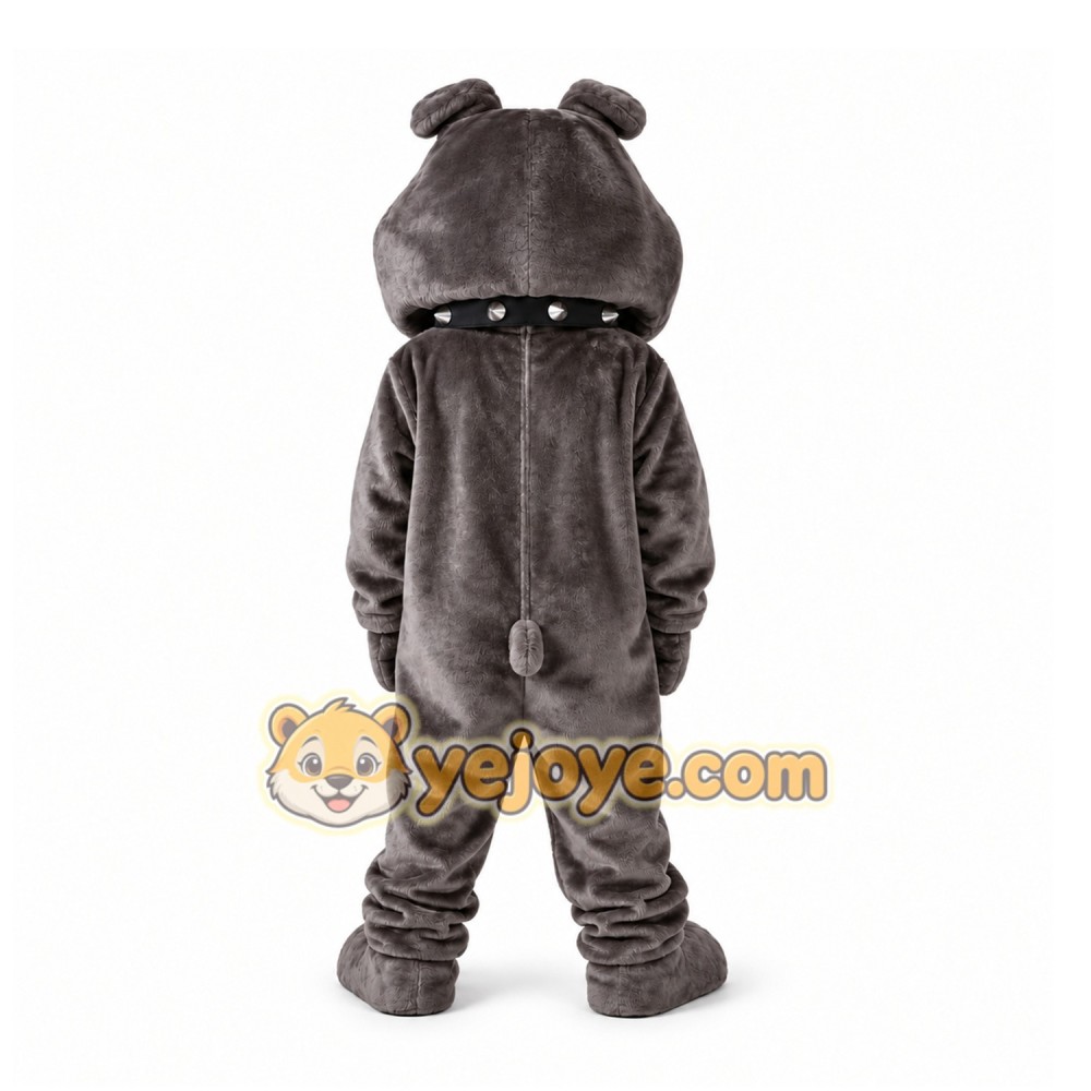 Gray Bulldog Mascot Costume for Events and Promotions